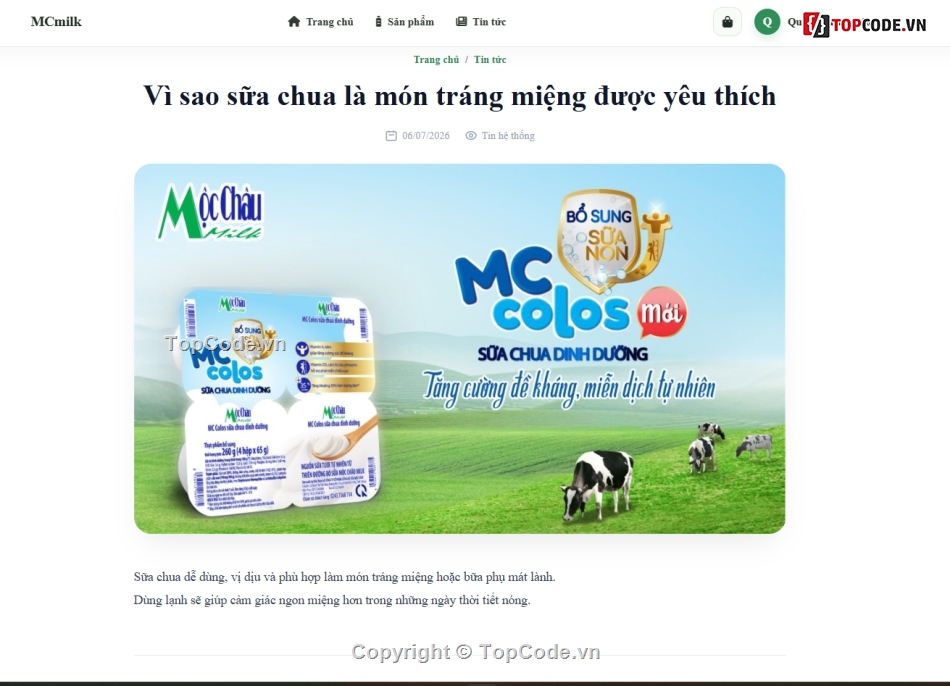 bán sữa,web bán sữa,code bán sữa